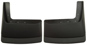 Ford F-450 Super Duty Mud Guards - Rear - Husky Liners - Custom-Molded, Dually, Husky Shield, FormFit Design, No-Drill, Paintable Matte Finish - `99-`09